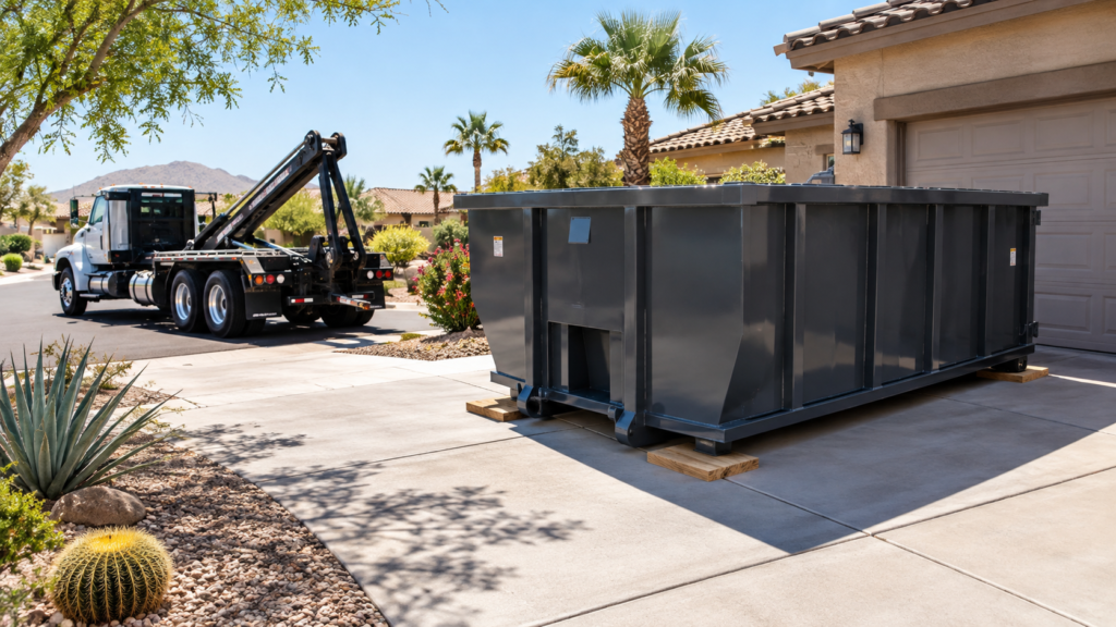 Driveway-Safe Dumpster Rental in Phoenix: How to Protect Your Driveway